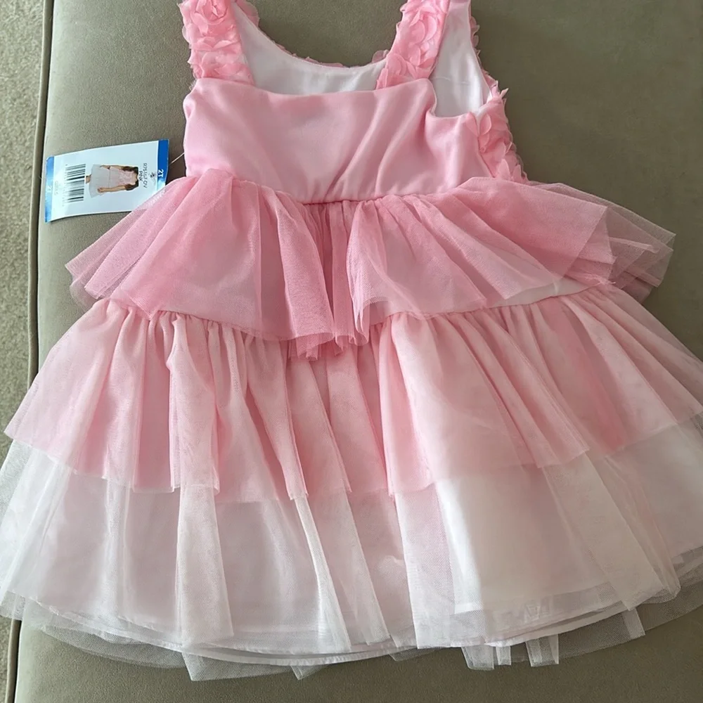 Girls 2T flower girl tutu lined formal fancy dress nwt new tulle tiered